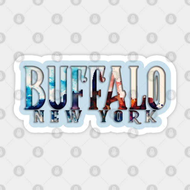 Buffalo Skyline Sticker by coyote